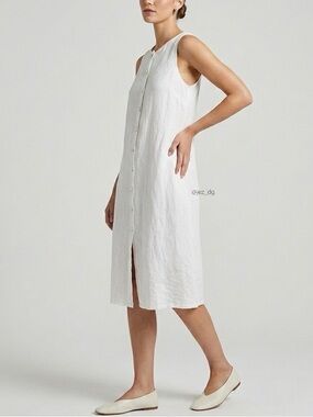 D004 BELIZE Linen Blend Dress